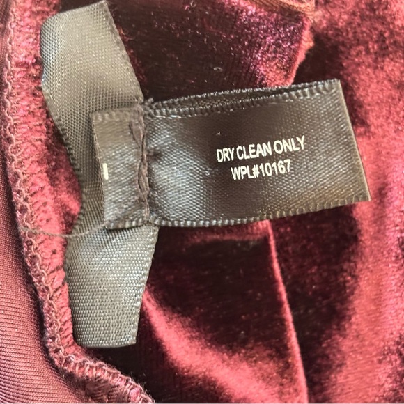 Aqua Stretch Velvet Mock Neck Dress A Line Whimsigoth Burgundy Wine Small - Picture 9 of 10